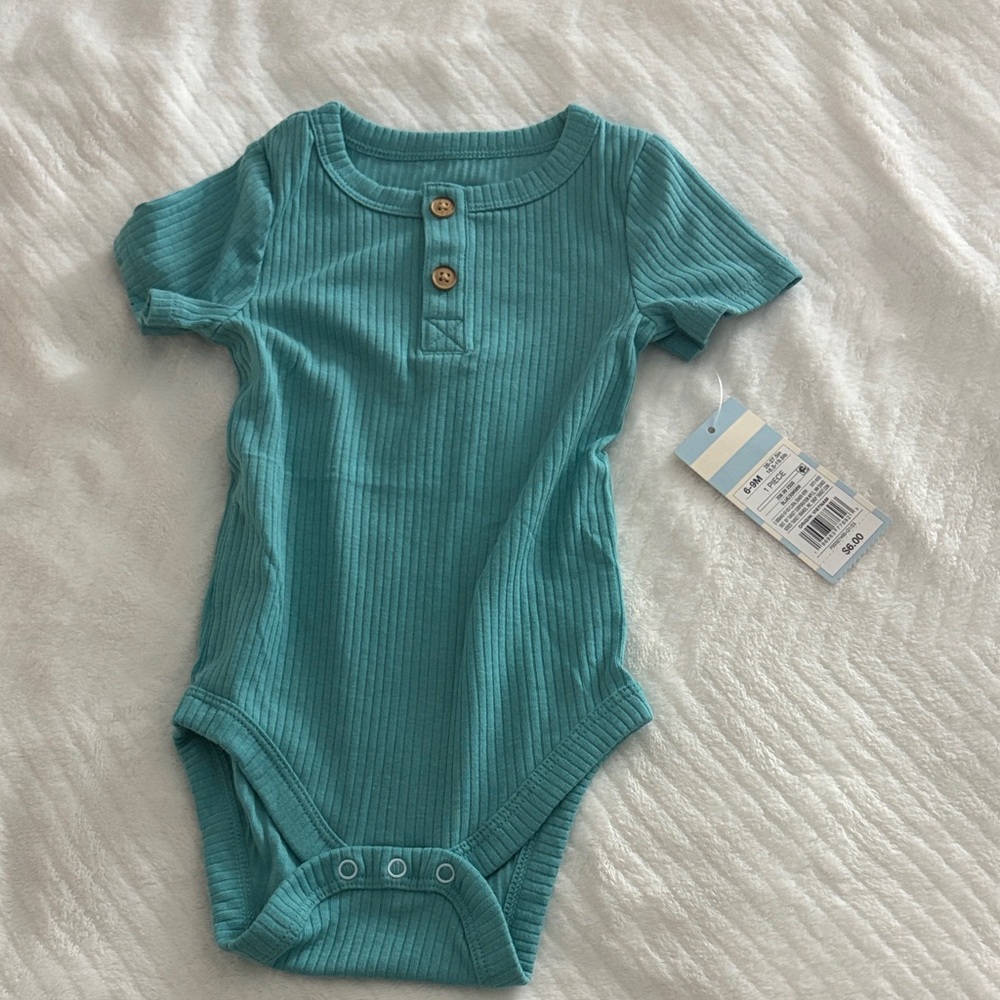 Cat & Jack Teal Ribbed Bodysuit